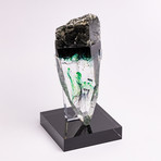 Turnmyline // Brazilian Quartz and Green Tourmaline + Boiled Glass Fusion Sculpture