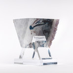 Kreematyst // Uruguayan Amethyst with Calcite + Boiled Glass Fusion Sculpture