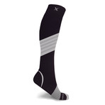 Reflective Striped Knee-High Compression Socks // 1-Pair (Small / Medium)