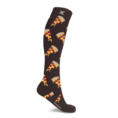 Pizza Knee-High Compression Socks // 1-Pair (Small/Medium)