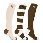 Unisex Sports Knee-High Compression Socks // 3-Pairs (Small / Medium)