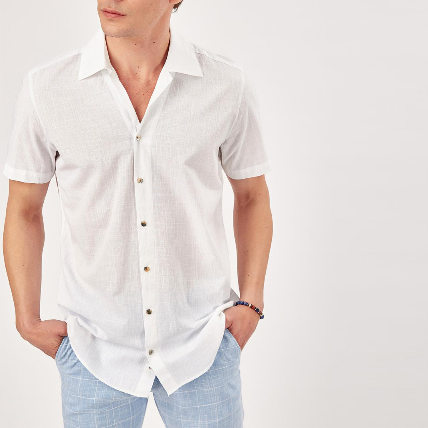 Collar Shortcut Shirt // White (S) - Manche - Touch of Modern
