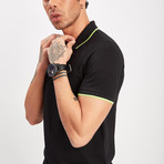 Polo Collar T-Shirt // Black (S)