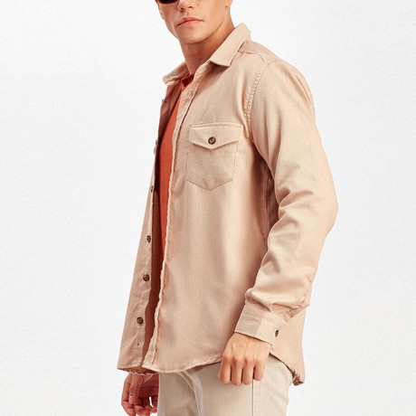 Pocket Covered Shirt // Beige (S)