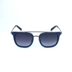 Men's DQ0201 Sunglasses // Matte Blue + Gradient Blue
