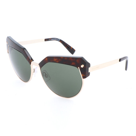 DSquared2 // Women's DQ0254 Sunglasses // Dark Havana + Green