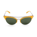 Women's DQ0252 Sunglasses // Matte Yellow + Smoke