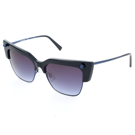 Women's DQ0279 Sunglasses // Shiny Blue + Gradient Blue