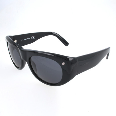 DSquared2 // Men's DQ0257 Sunglasses // Shiny Black + Smoke