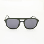 Men's DQ0296 Sunglasses // Shiny Dark Green + Smoke