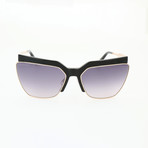 DSquared2 // Women's DQ0288 Sunglasses // Shiny Black + Gradient Smoke