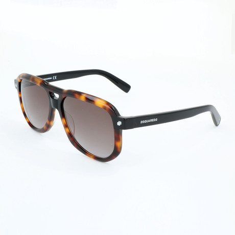 Men's DQ0286 Sunglasses // Havana + Gradient Smoke