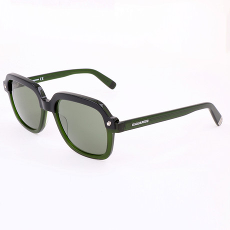 DSquared2 // Men's DQ0304 Sunglasses // Black + Green + Smoke