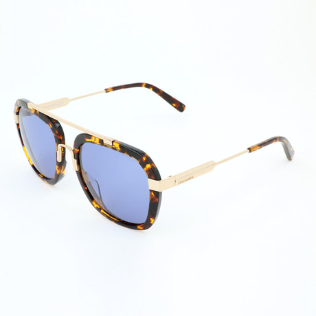 Unisex DQ0284 Sunglasses // Dark Havana + Blue