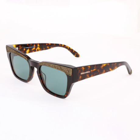 DSquared2 // Unisex DQ0315 Sunglasses // Dark Havana + Green