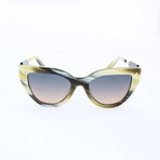 Women's DQ0308 Sunglasses // Horn + Gradient Smoke
