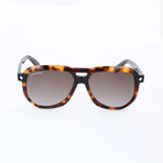 Men's DQ0286 Sunglasses // Havana + Gradient Smoke