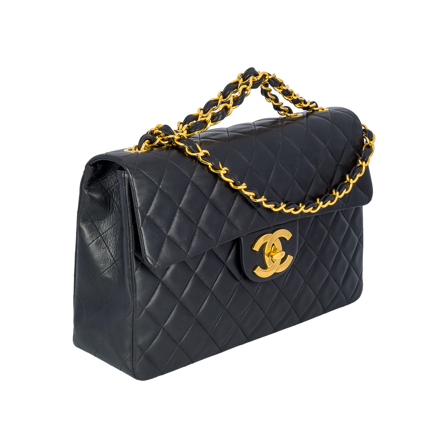 Chanel // Vintage Jumbo Flap Bag // Black // Pre-Owned - Chanel, Louis Vuitton, & More - Touch ...