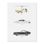 Live and Let Drive // James Bond Poster (12"L x 16"W x 0.5"H)