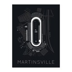 The Paperclip // Martinsville Speedway Race Track Poster (12"L x 16"W x 0.5"H)