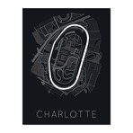 America’s Home for Racing // Charlotte Motor Speedway Track Poster (12"L x 16"W x 0.5"H)