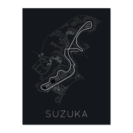 The Legendary 8 // Suzuka Circuit Poster (12"L x 16"W x 0.5"H)