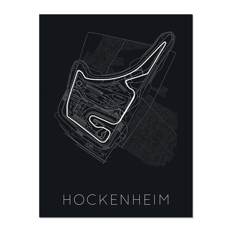 The Triangle Course // Hockenheimring Poster (12"L x 16"W x 0.5"H)