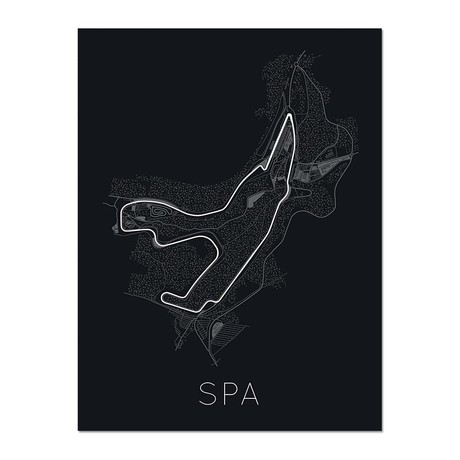 The Twists of Fate // Spa // Francorchamps Poster (12"L x 16"W x 0.5"H)