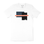 Abstract Block Graphic T-Shirt // White (S)