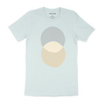 Double Offset Graphic T-Shirt // Pale Blue (XL)