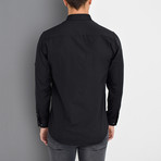 Louis Button Down Shirt // Black (Medium)