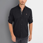 Louis Button Down Shirt // Black (Medium)