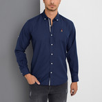 Louis Button-Down Shirt // Dark Blue (Small)