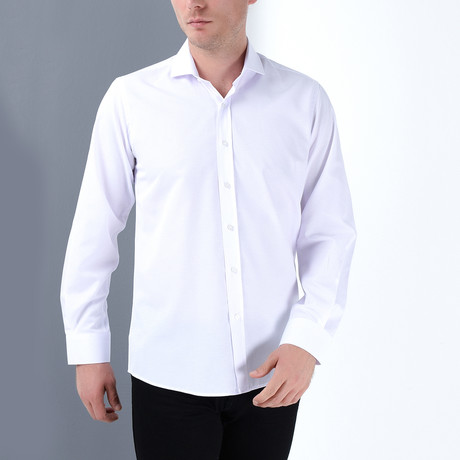 Jeffree Button-Up Shirt // White (X-Large)