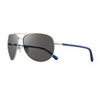Tarquin S Polarized Sunglasses (Chrome Frame + Graphite Lens)