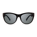 Barclay Polarized Sunglasses // Black Frame + Graphite Lens