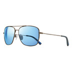 Harbor S Polarized Sunglasses // Chrome Frame + Graphite Lens (Gunmetal Frame + Blue Lens)