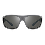 Caper Polarized Sunglasses // Matte Light Gray Frame + Graphite Lens