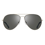 Spark S Polarized Sunglasses // Chrome Frame + Graphite Lens