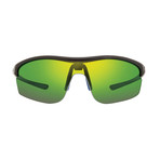Edge Polarized Sunglasses (Black Frame + Blue Water Lens)
