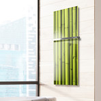 Signature Series Glass Heater + Towel Rack // Bamboo (48"L x 16"W + 16" Rack)