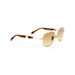 Unisex Malcolm No Middle 12 Sunglasses // Gold + Brown Tint