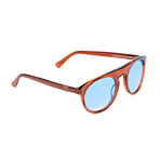 Unisex Atlas 30 Sunglasses // Chestnut + Tinted Blue Flash