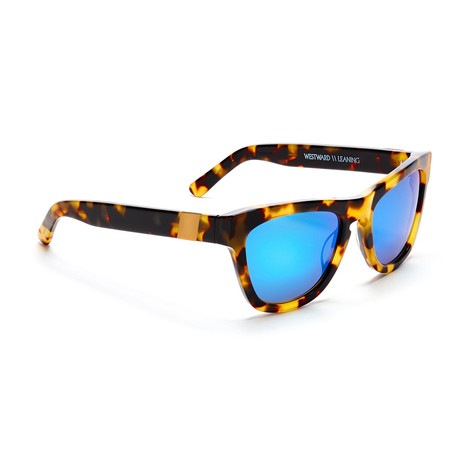 Unisex Pioneer 38 Polarized Sunglasses // Sand Tortoise + Blue