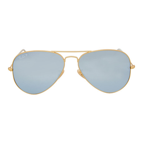 Ray-Ban // Unisex Aviator Polarized Sunglasses // Gold