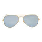 Ray-Ban // Unisex Aviator Polarized Sunglasses // Gold