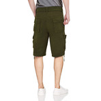 BeLighted Cargo Shorts + Twill Piping // Olive (34)