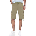 BeLighted Cargo Shorts + Twill Piping // Stone (40)