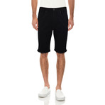 Frayed Denim Shorts // Jet Black (36)