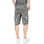 BeLighted Cargo Shorts + Twill Piping // White Camo (38)